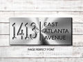 8 x 18 Custom Metal Address Sign, House Number Sign, House Number Street Sign, Address Plaque