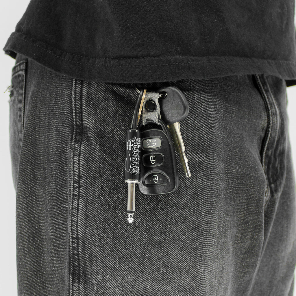 Possessed Logo Guitar Plug Keychain