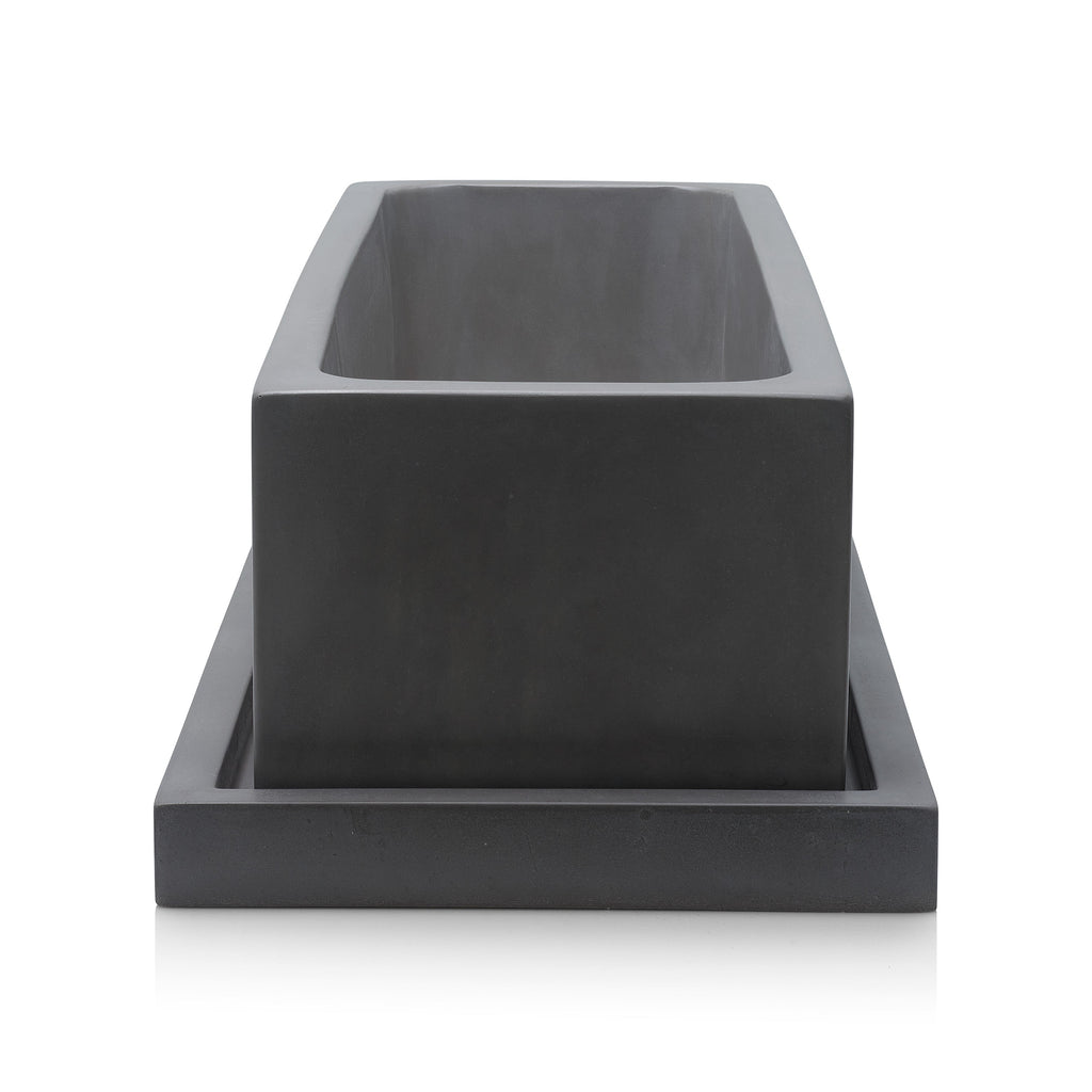 Concrete Rectangle Planter: Charcoal