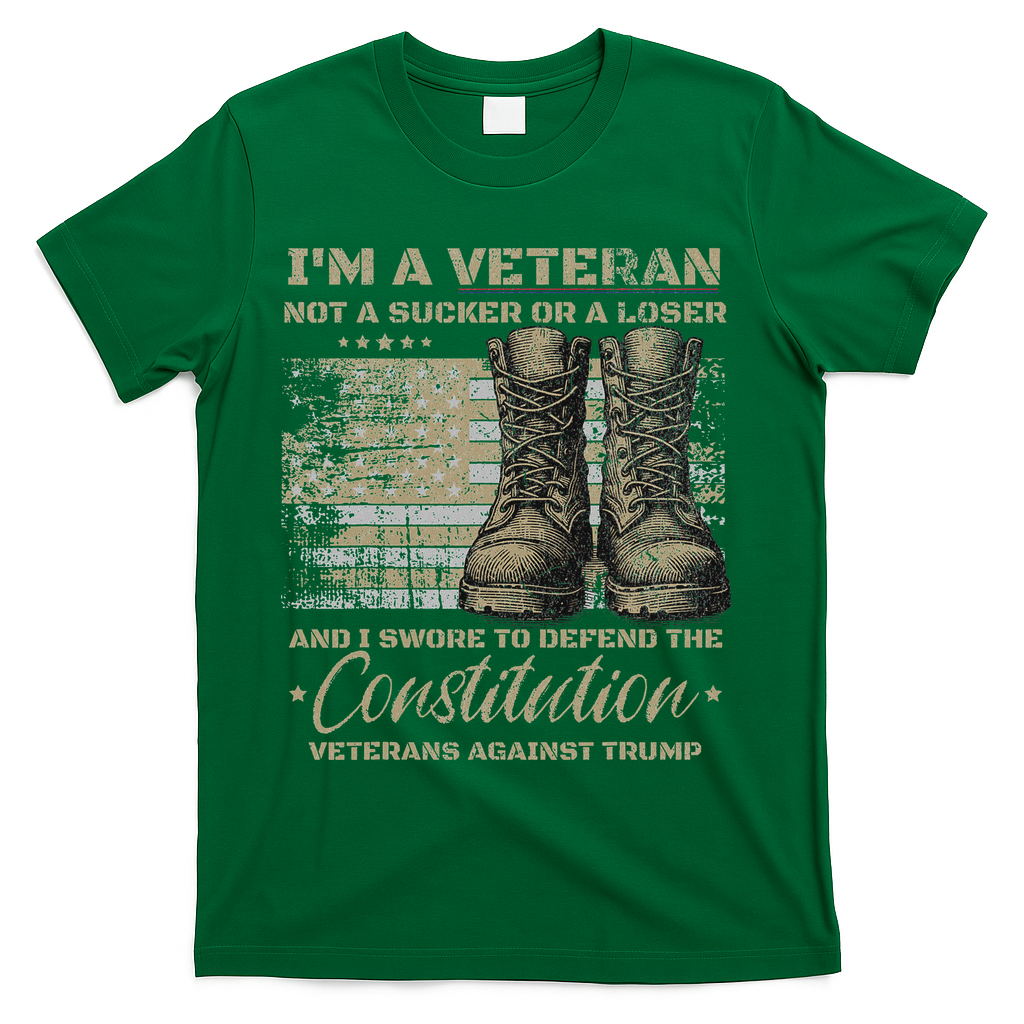 Retro Military Veterans Against Trump Bernie Protest Vintage T-Shirt