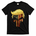 Skull With Iconic Trump Hair American Flag T-Shirt