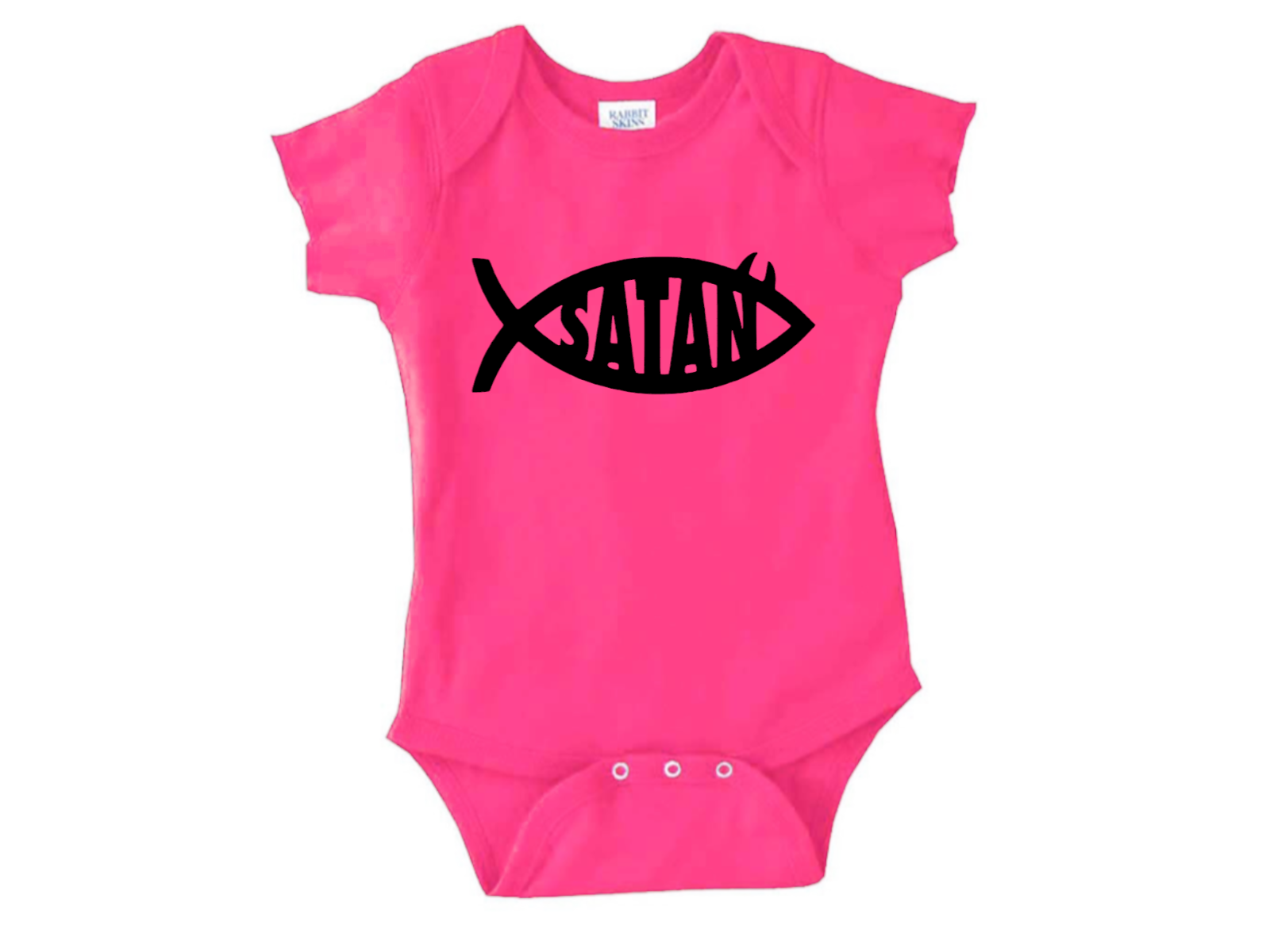 Satan Fish Childrens Bodysuit Newborn 24 Months Horror Halloween