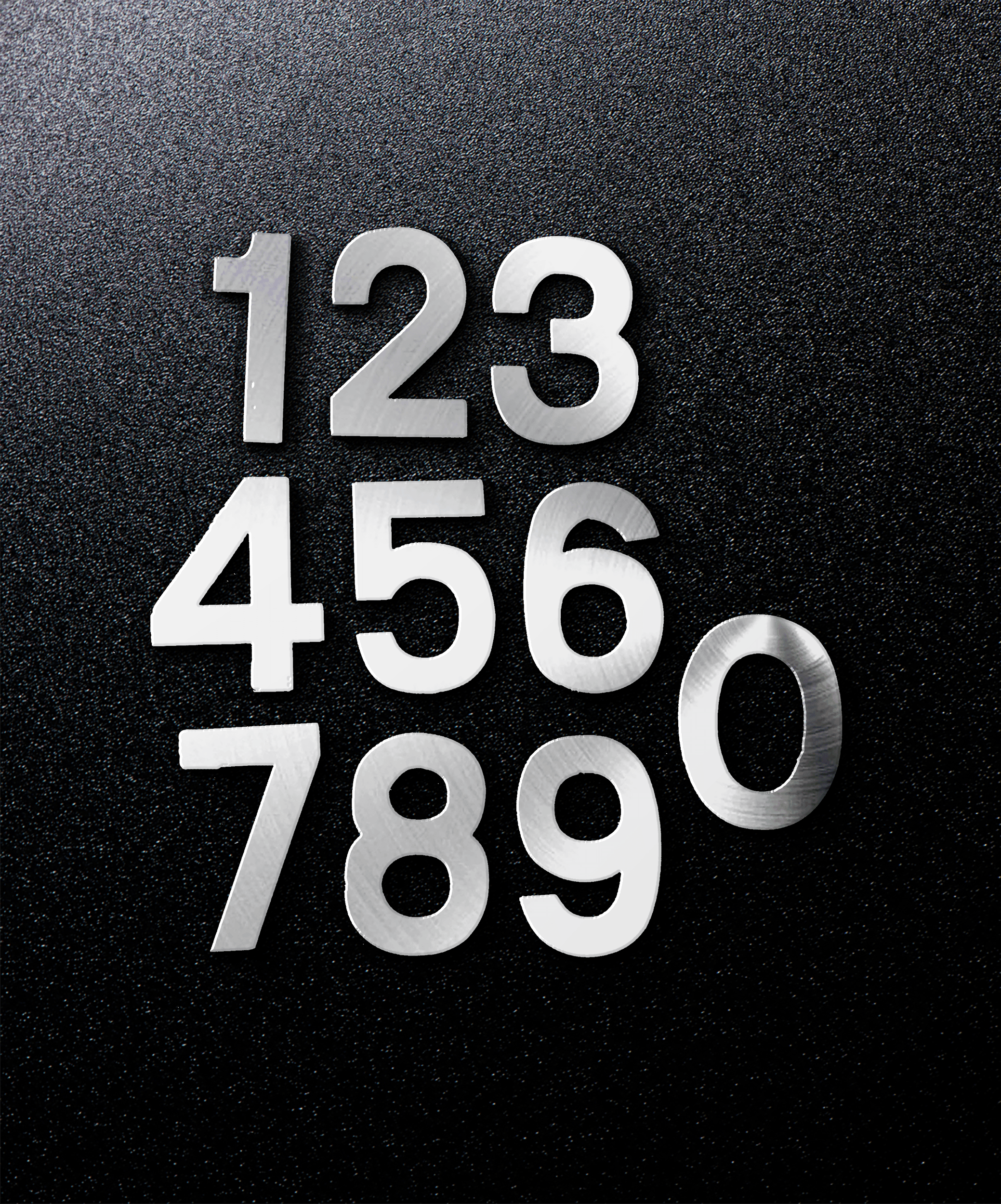 7 inch Modern Metal House Numbers / Metal Address Numbers / Metal Street Address Numbers