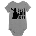Walking Dead Negan Shut Shit Down Childrens Bodysuit Newborn 24 Months Horror Halloween