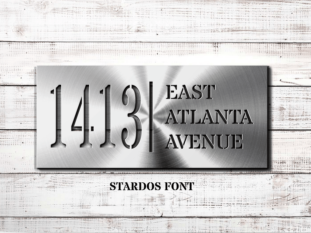 8 x 18 Custom Metal Address Sign, House Number Sign, House Number Street Sign, Address Plaque
