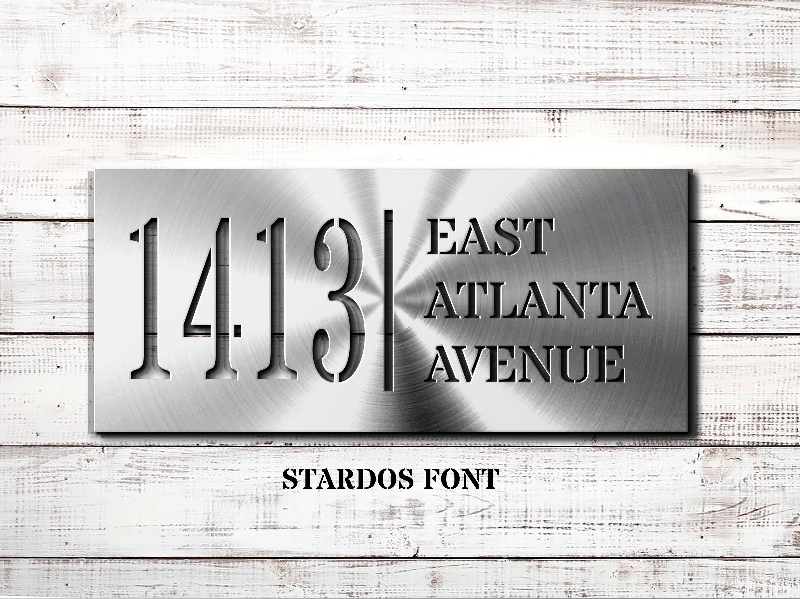 8 x 18 Custom Metal Address Sign, House Number Sign, House Number Street Sign, Address Plaque