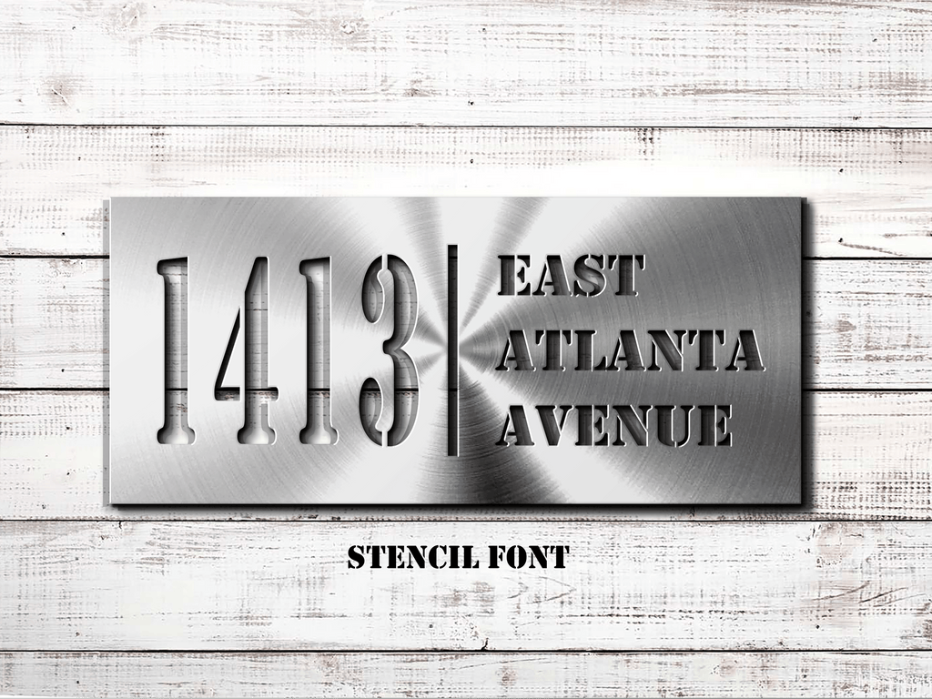 8 x 18 Custom Metal Address Sign, House Number Sign, House Number Street Sign, Address Plaque