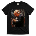 Trump Hugging An Orange Cat 2024 Make Cats Safe Again T-Shirt
