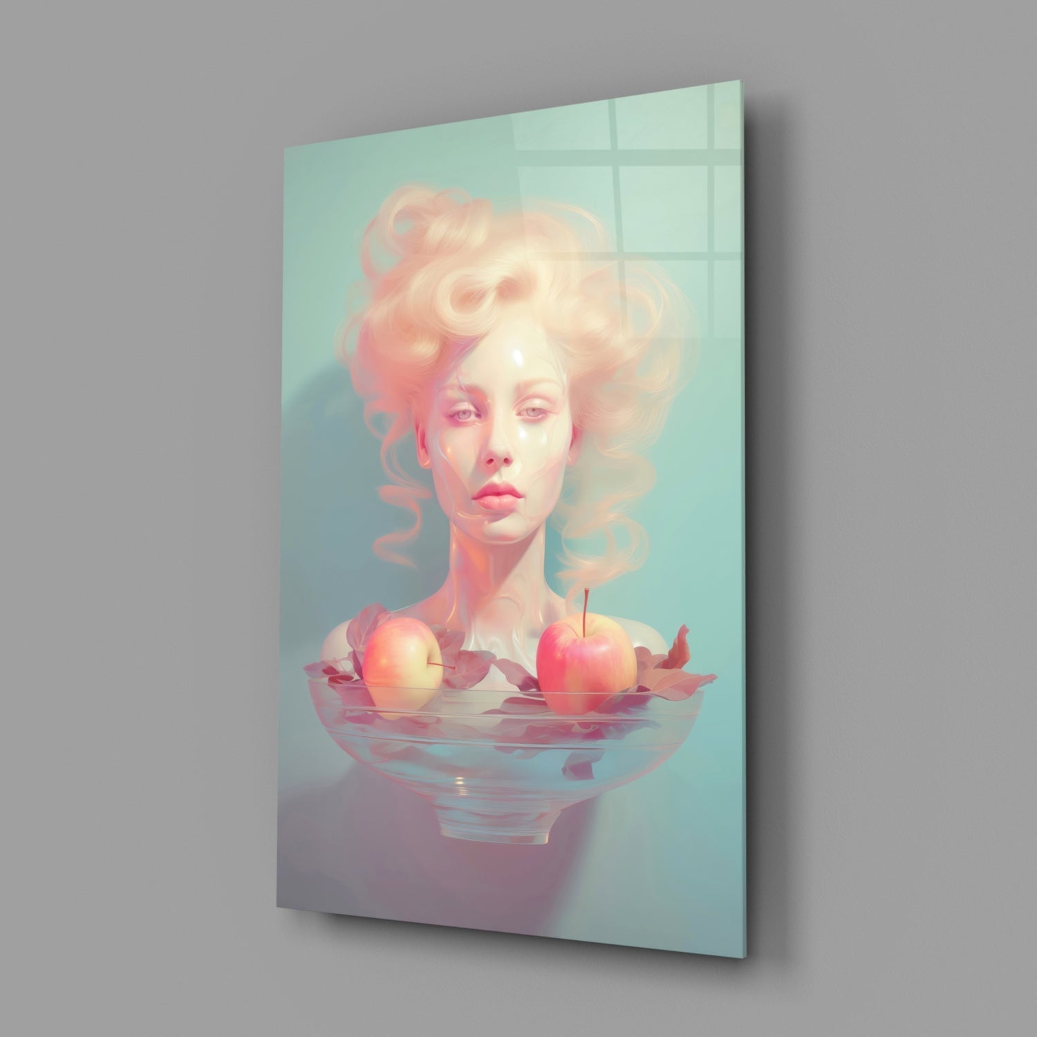 Apple Tranquility Glass Wall Art || Designer Collection