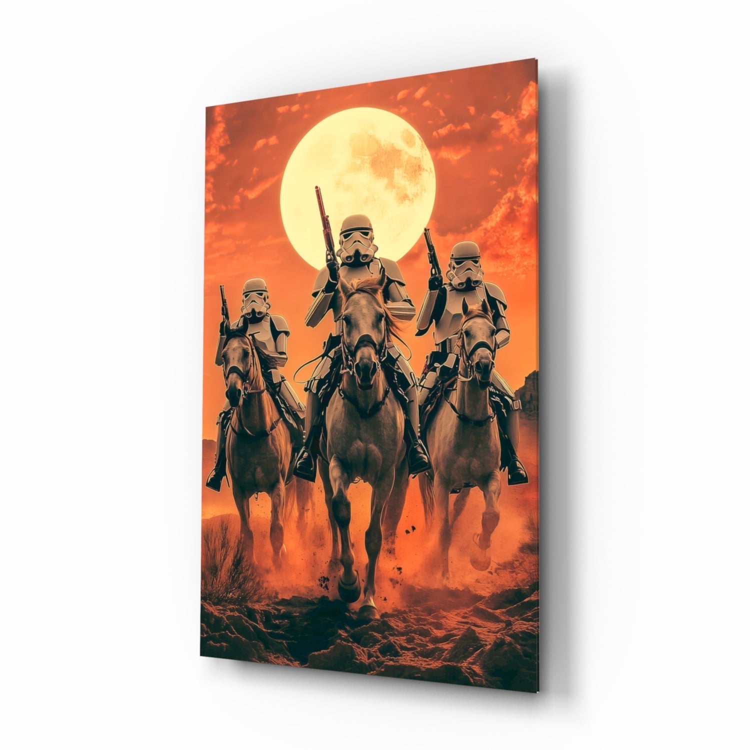 Cowboy Empire Glass Wall Art || Designer Collection