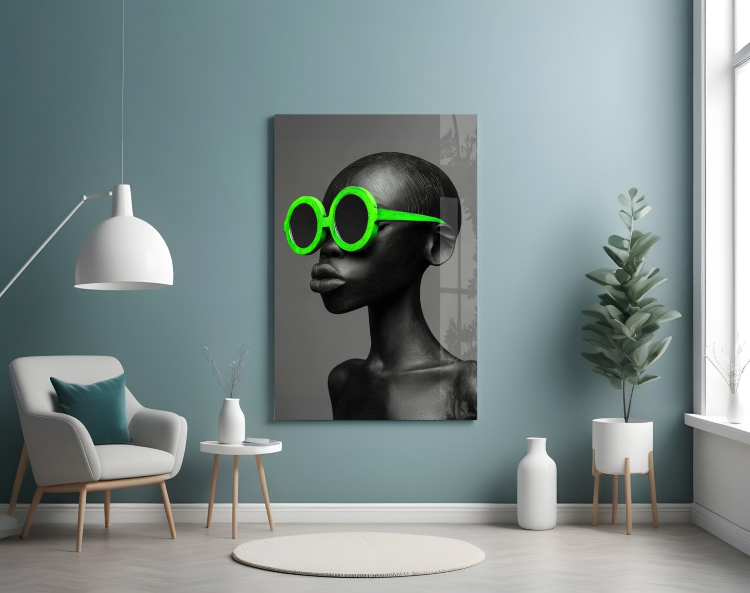 Faces of Colors Glass Wall Art || Designer Collection