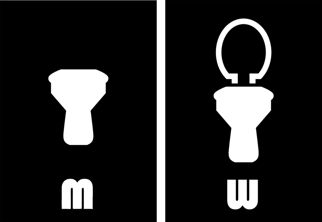 Restroom Sign Bathroom Sign Men Women MW