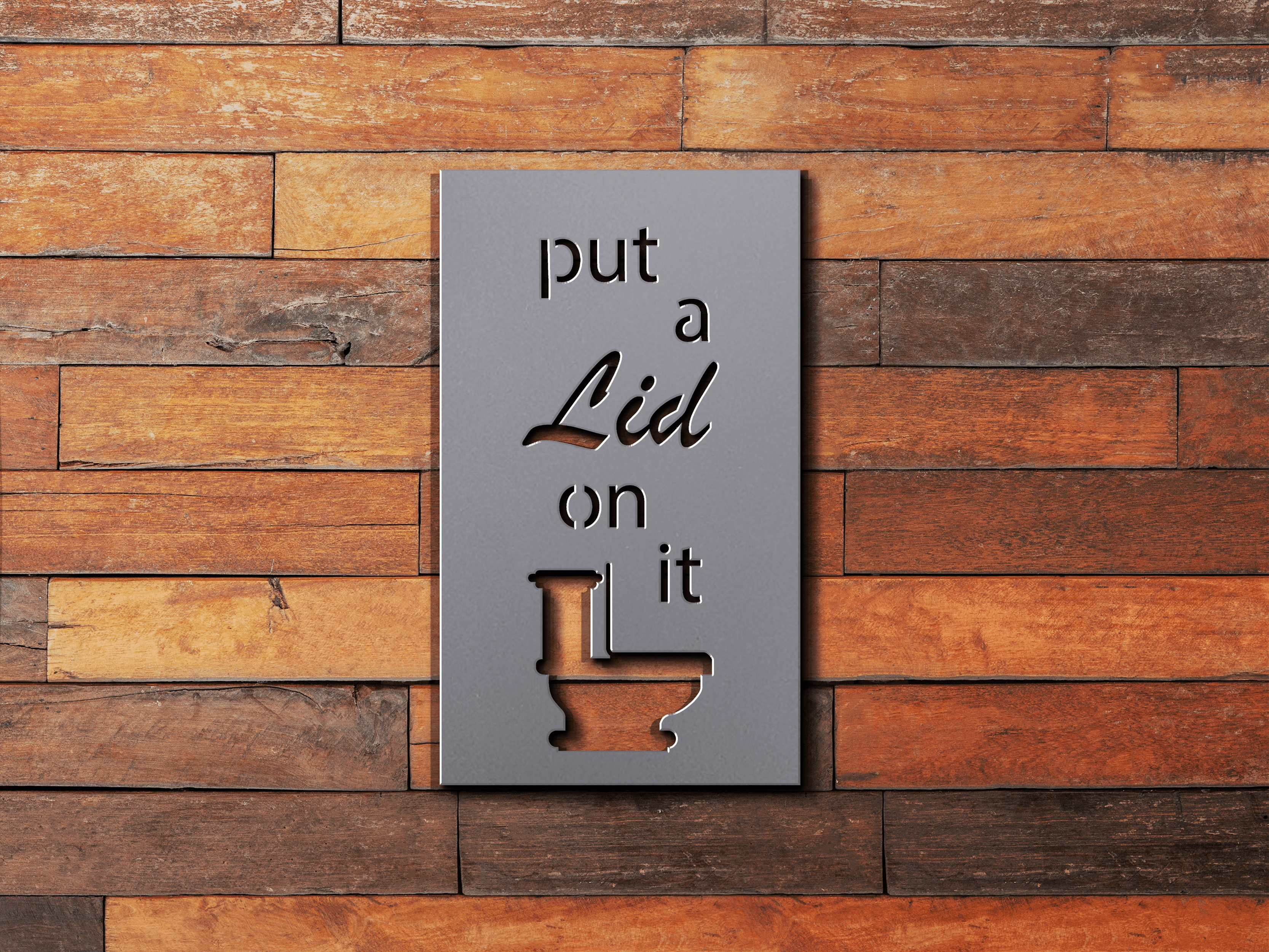 Restroom Sign Bathroom Sign Put A Lid on It