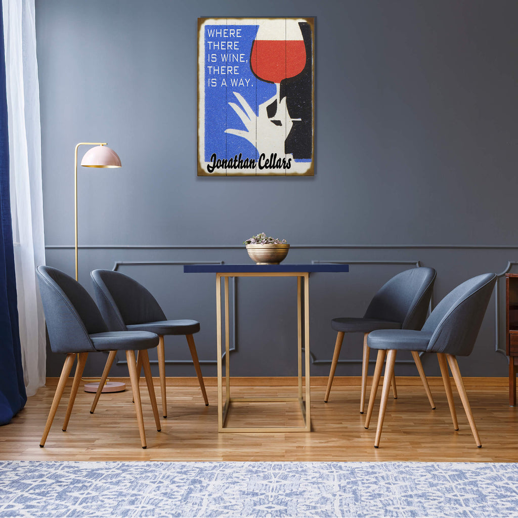 Where There is Wine, There is a Way - Wood & Metal Wall Art