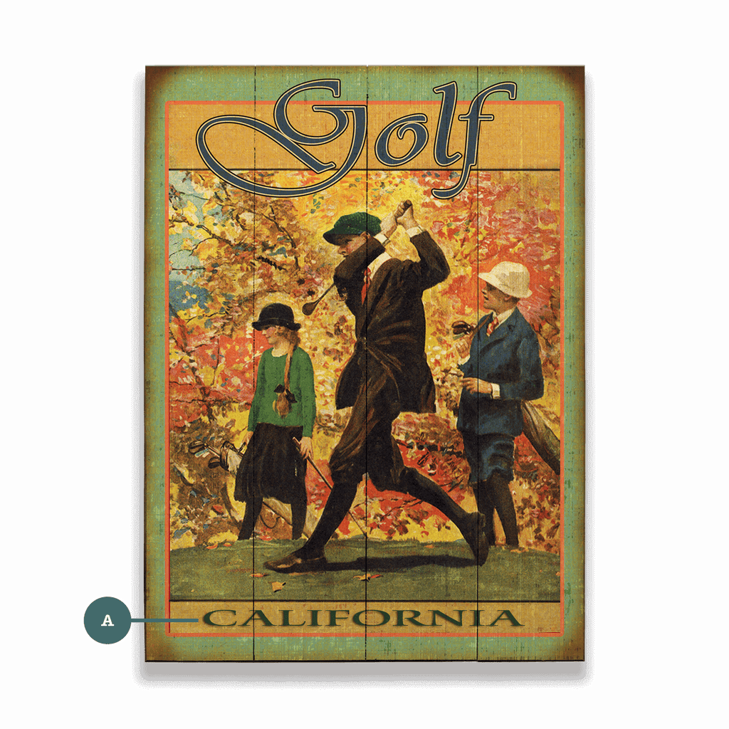 Golden Age of Golf - Wood & Metal Wall Art