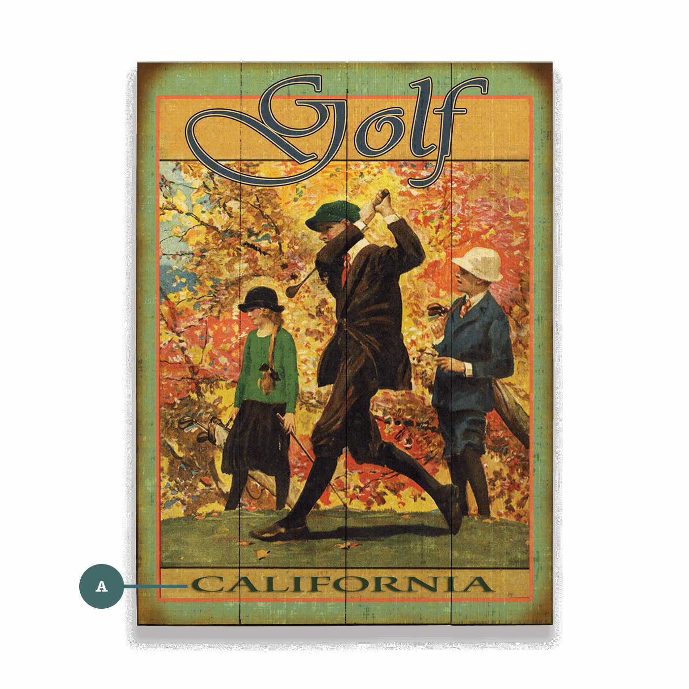 Golden Age of Golf - Wood & Metal Wall Art
