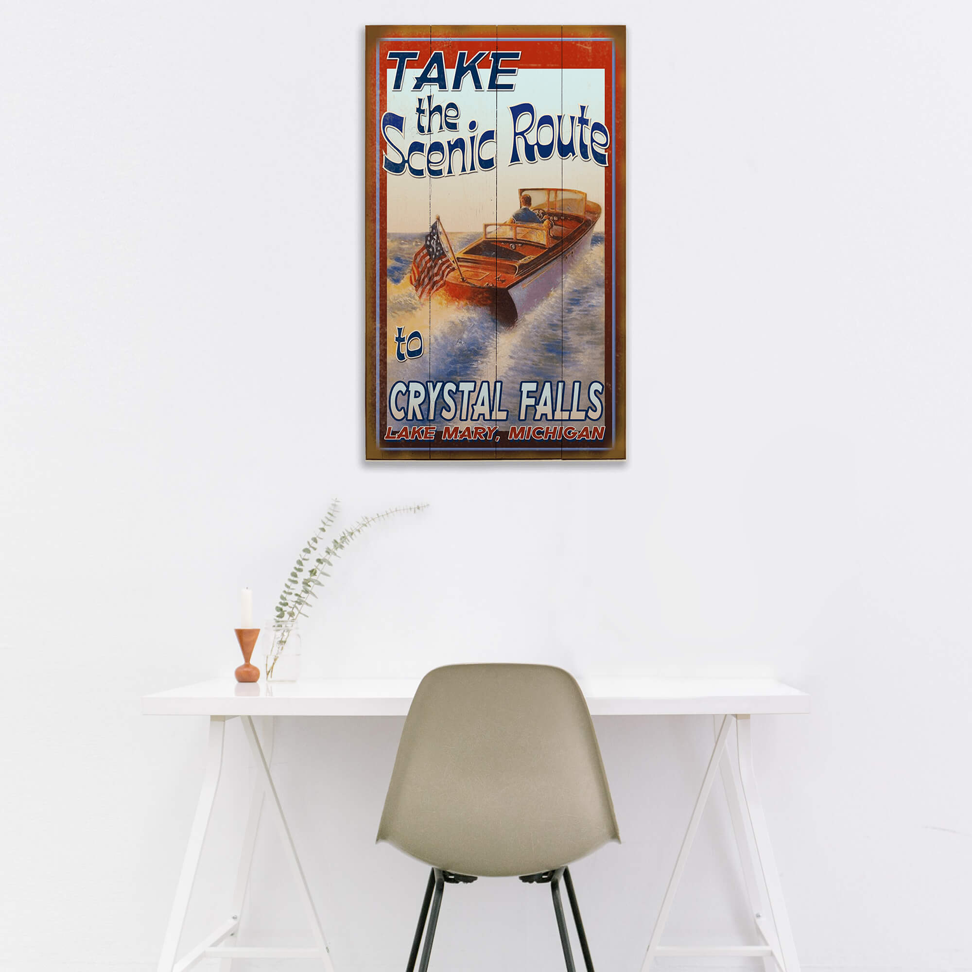 Take the Scenic Route - Wood & Metal Wall Art
