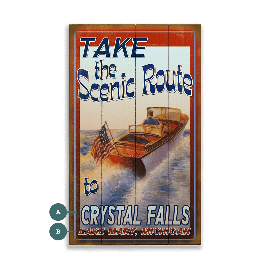 Take the Scenic Route - Wood & Metal Wall Art