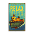 Come to Relax: Generic - Wood & Metal Wall Art