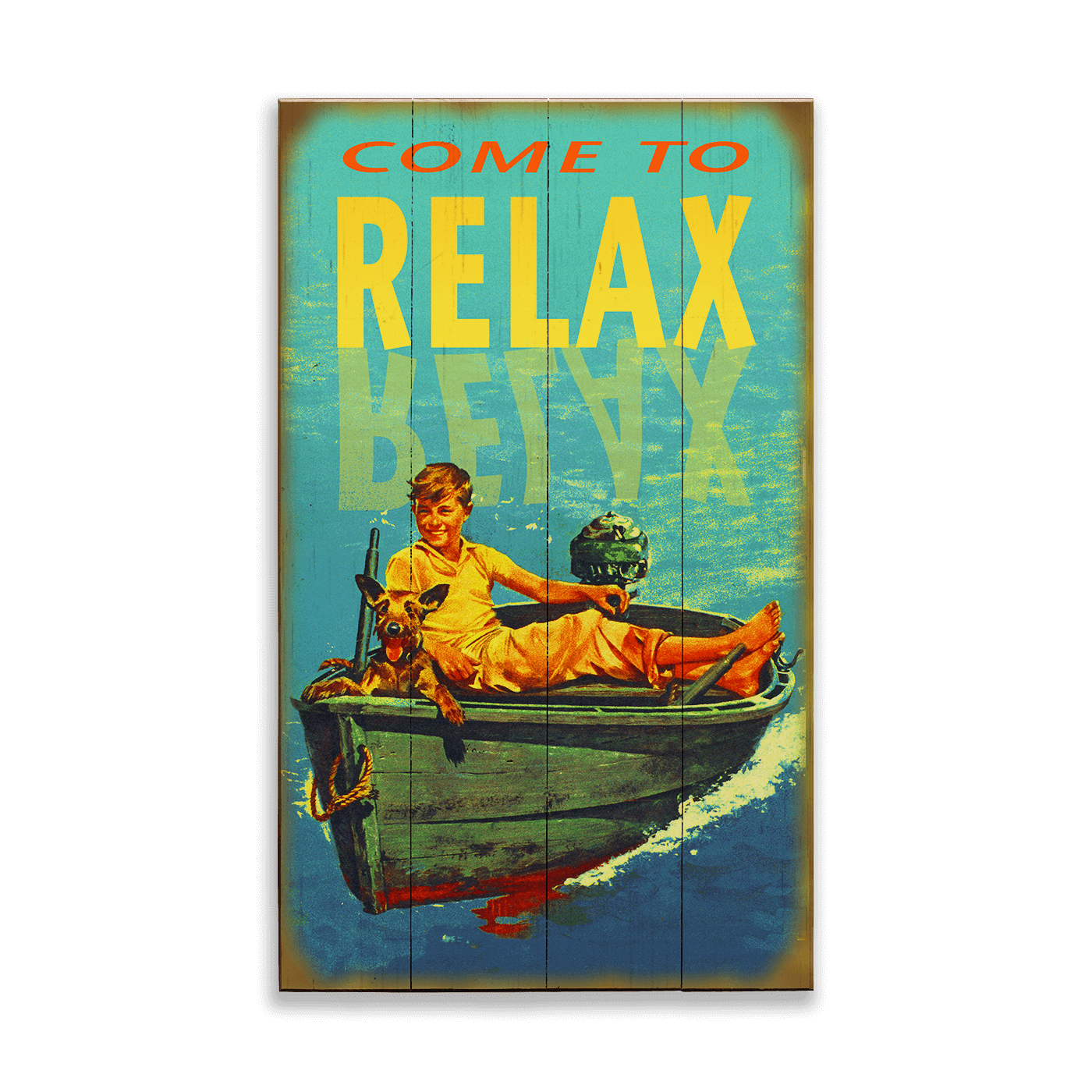 Come to Relax: Generic - Wood & Metal Wall Art