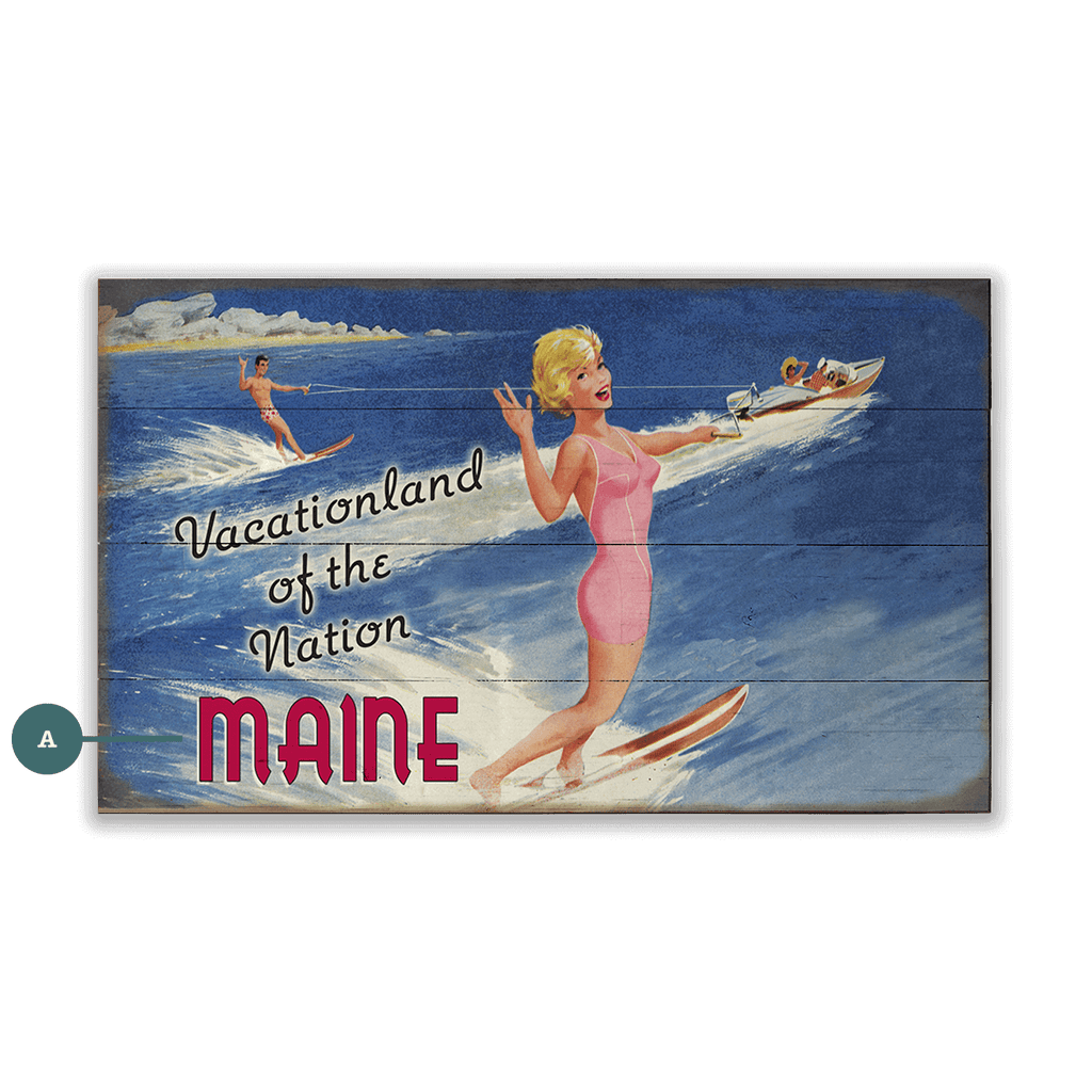 Vacationland of the Nation - Wood & Metal Wall Art