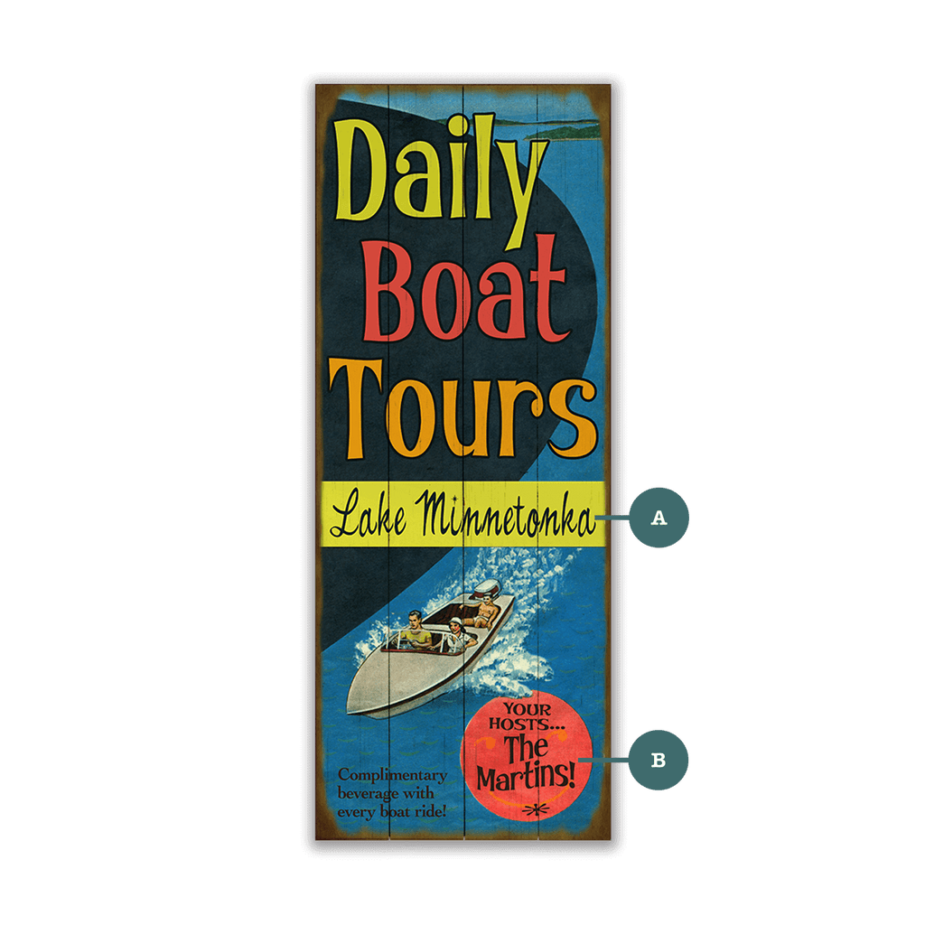 Daily Boat Tours - Wood & Metal Wall Art