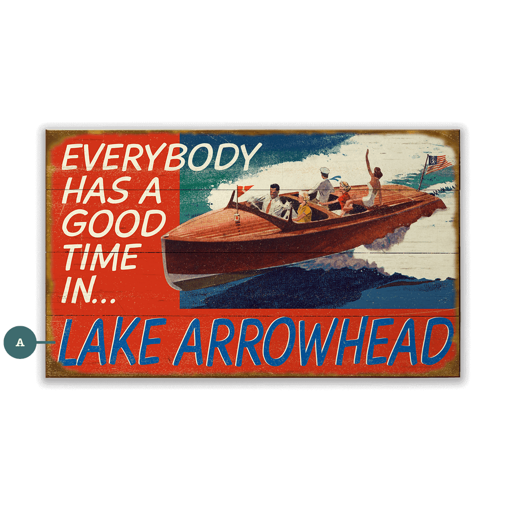 Everybody Has a Good Time In... - Wood & Metal Wall Art
