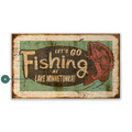 Let's Go Fishing - Wood & Metal Wall Art
