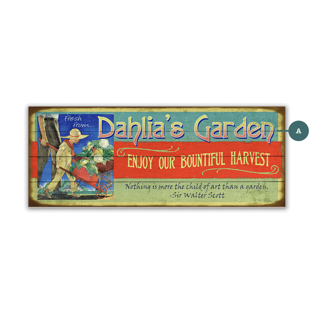 Dahlia's Garden - Wood & Metal Wall Art