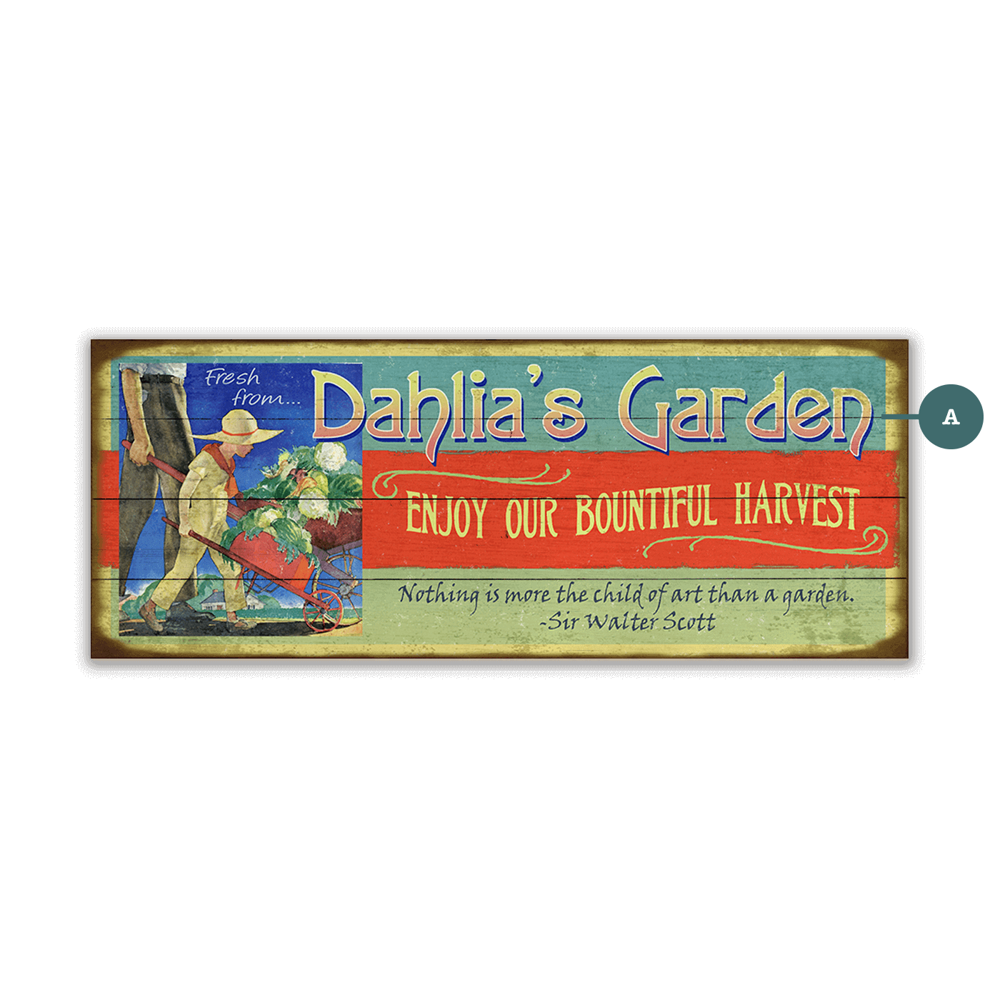 Dahlia's Garden - Wood & Metal Wall Art