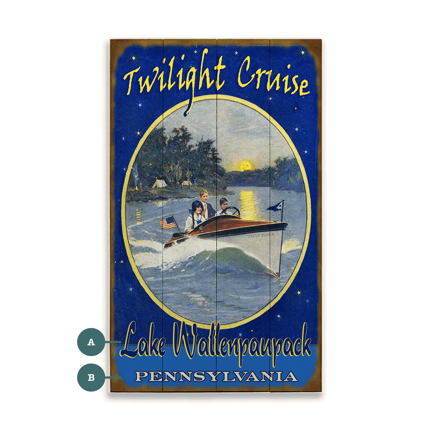 Twilight Cruise - Wood & Metal Wall Art