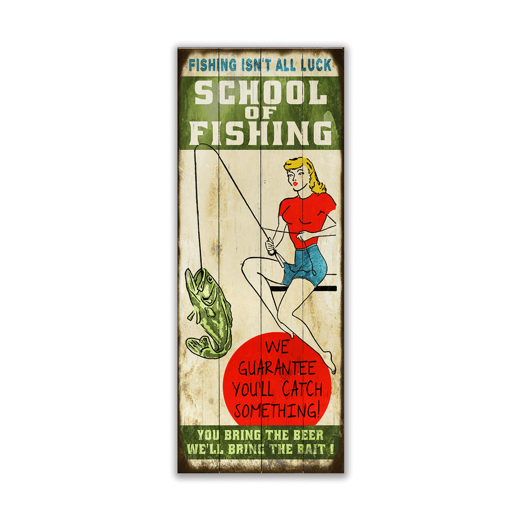 School of Fishing: Generic - Wood & Metal Wall Art