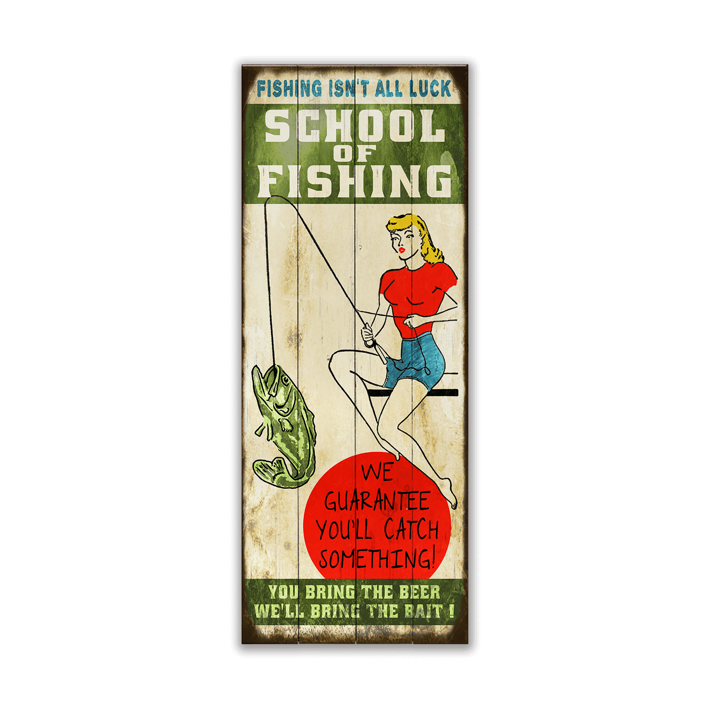 School of Fishing: Generic - Wood & Metal Wall Art