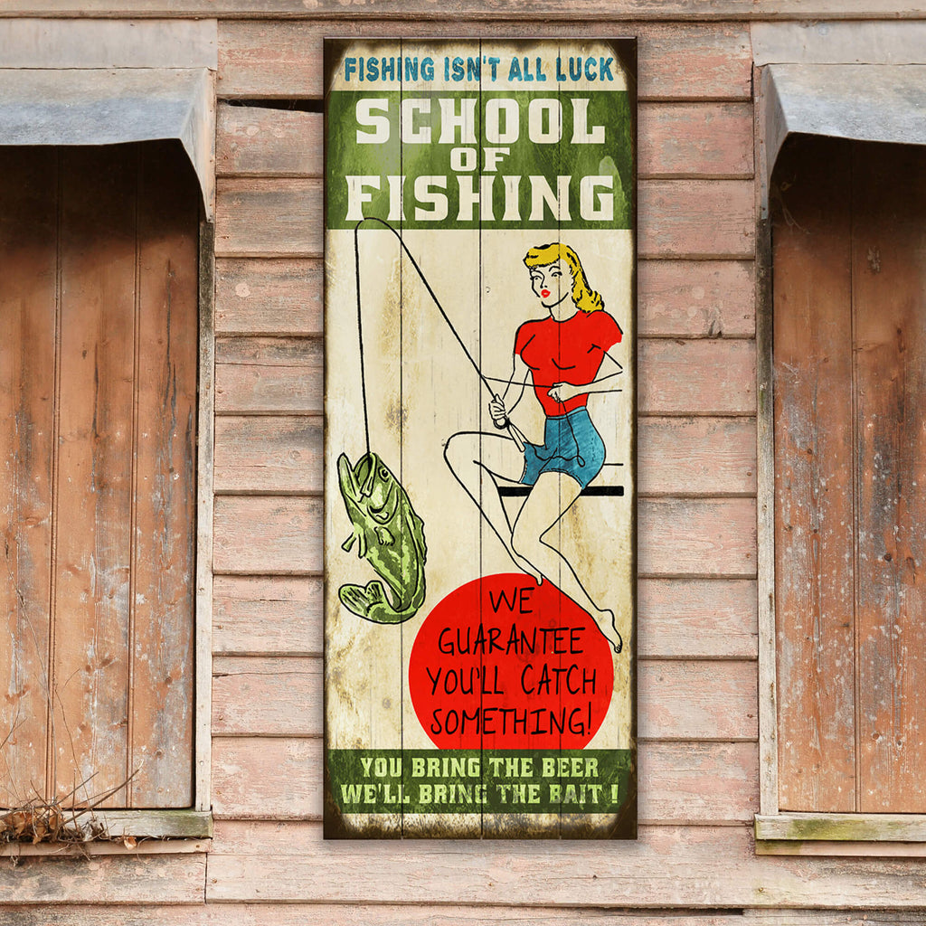 School of Fishing: Generic - Wood & Metal Wall Art