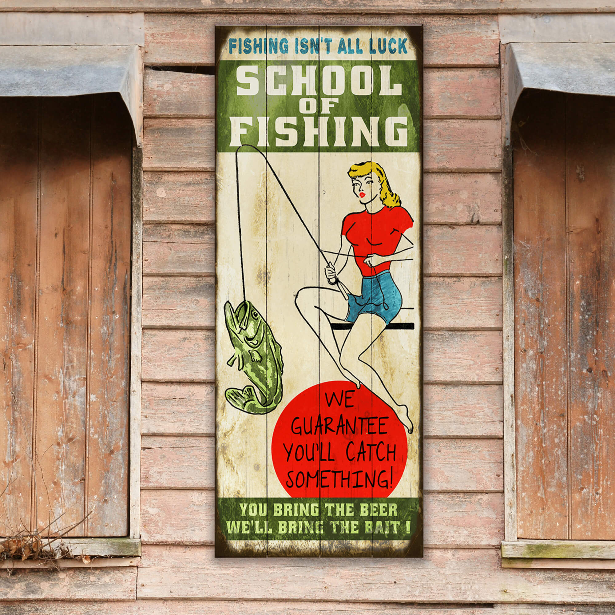 School of Fishing: Generic - Wood & Metal Wall Art