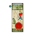 School of Fishing: Personalized - Wood & Metal Wall Art