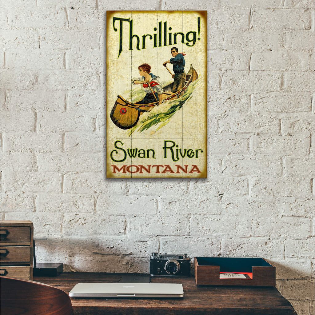 Thrilling River Ride - Wood & Metal Wall Art