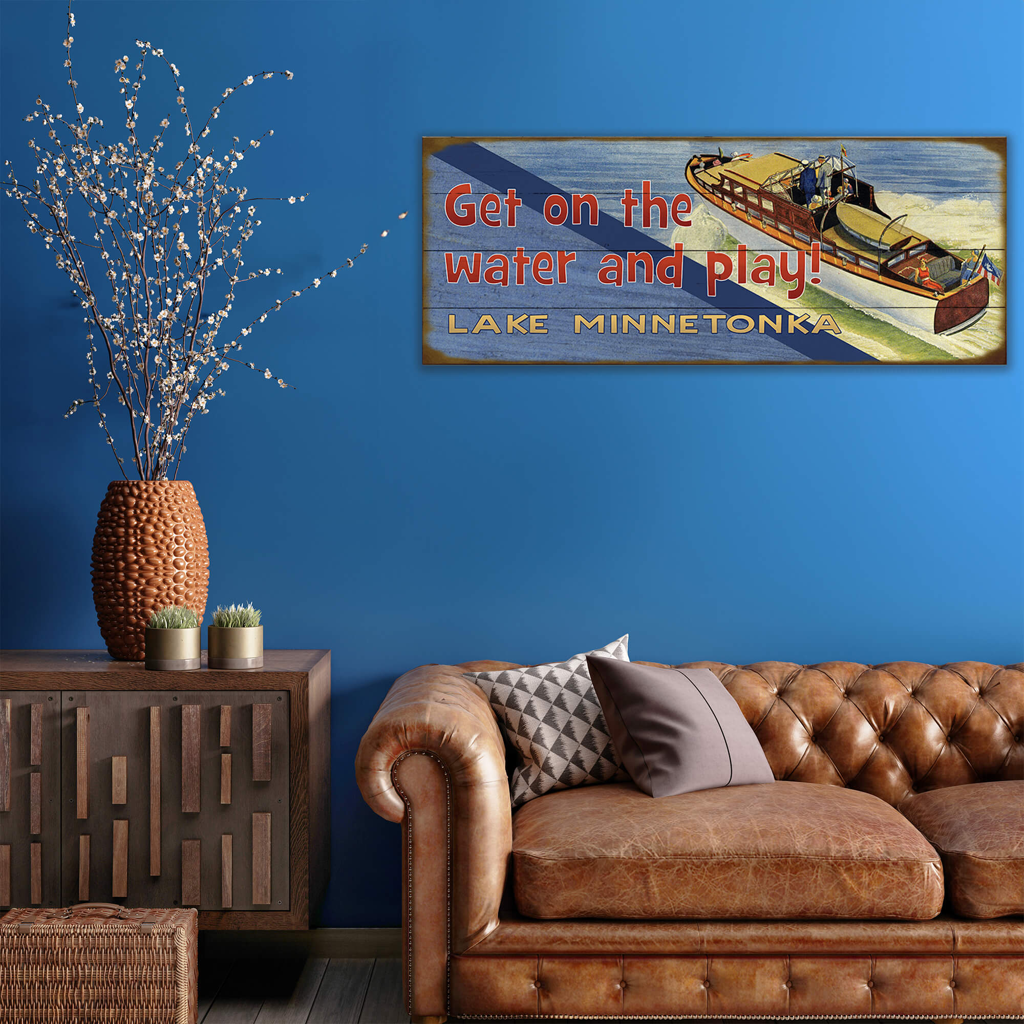 Get on the Water and Play - Wood & Metal Wall Art