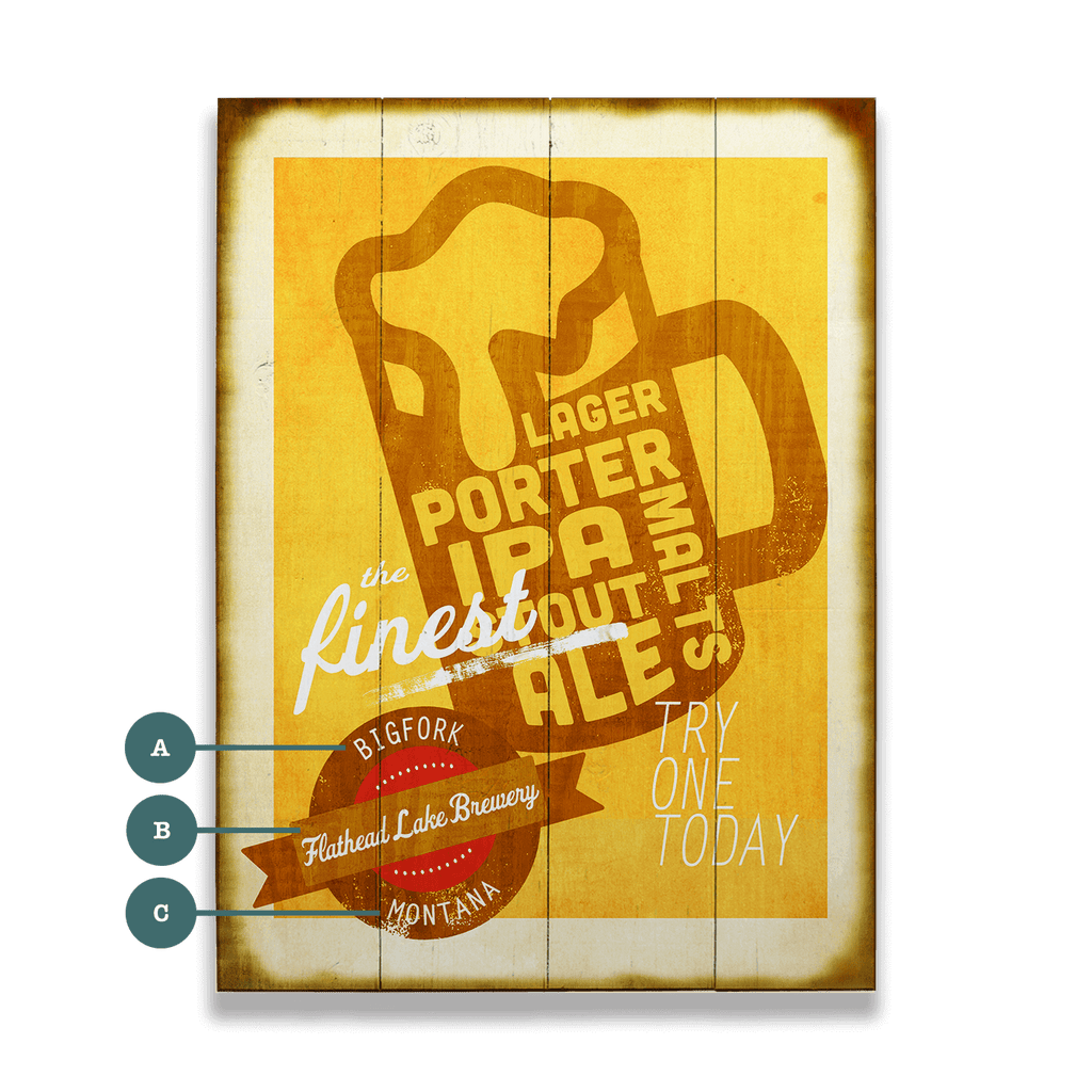 The Finest Beer - Wood & Metal Wall Art