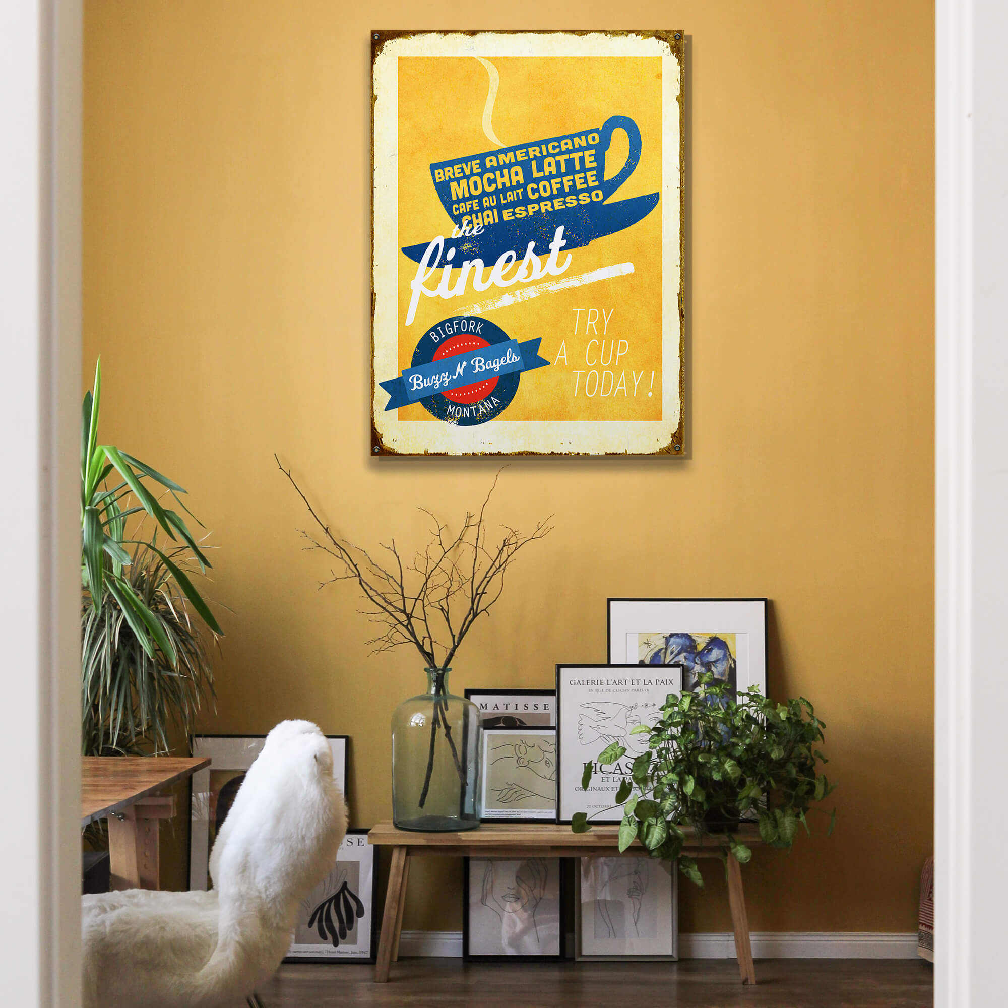 The Finest Coffee - Wood & Metal Wall Art