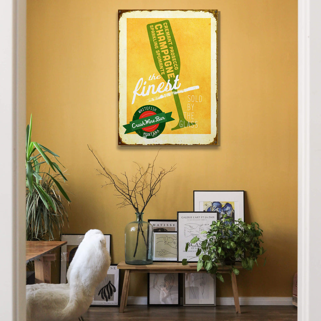 The Finest Champagne - Wood & Metal Wall Art
