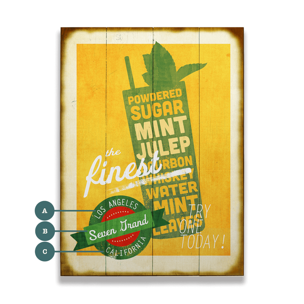 The Finest Mint Juleps - Wood & Metal Wall Art