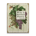 Wine is Bottled Poetry: Generic - Wood & Metal Wall Art