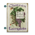 Wine is Bottled Poetry: Personalized - Wood & Metal Wall Art