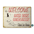 Water Sport Welcome - Wood & Metal Wall Art