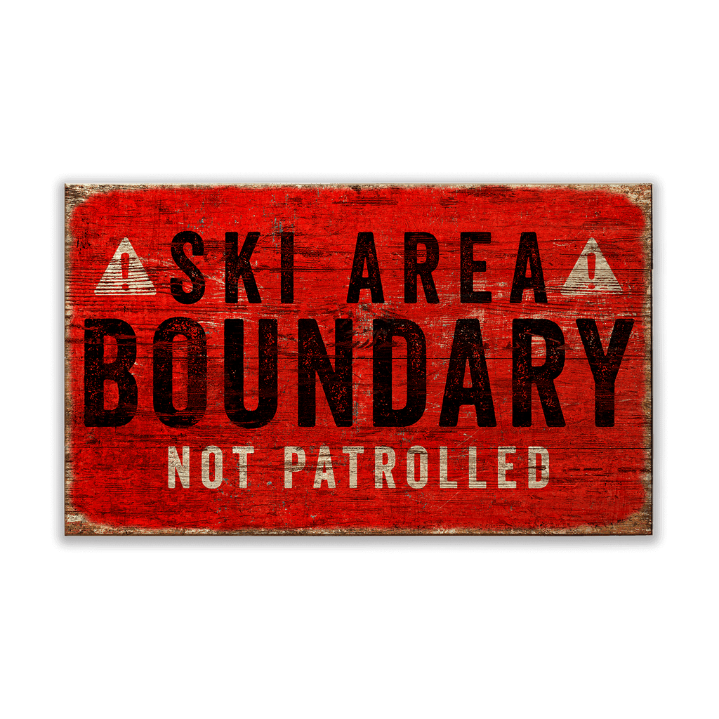 Ski Area Boundary: Generic - Wood & Metal Wall Art