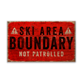 Ski Area Boundary: Generic - Wood & Metal Wall Art