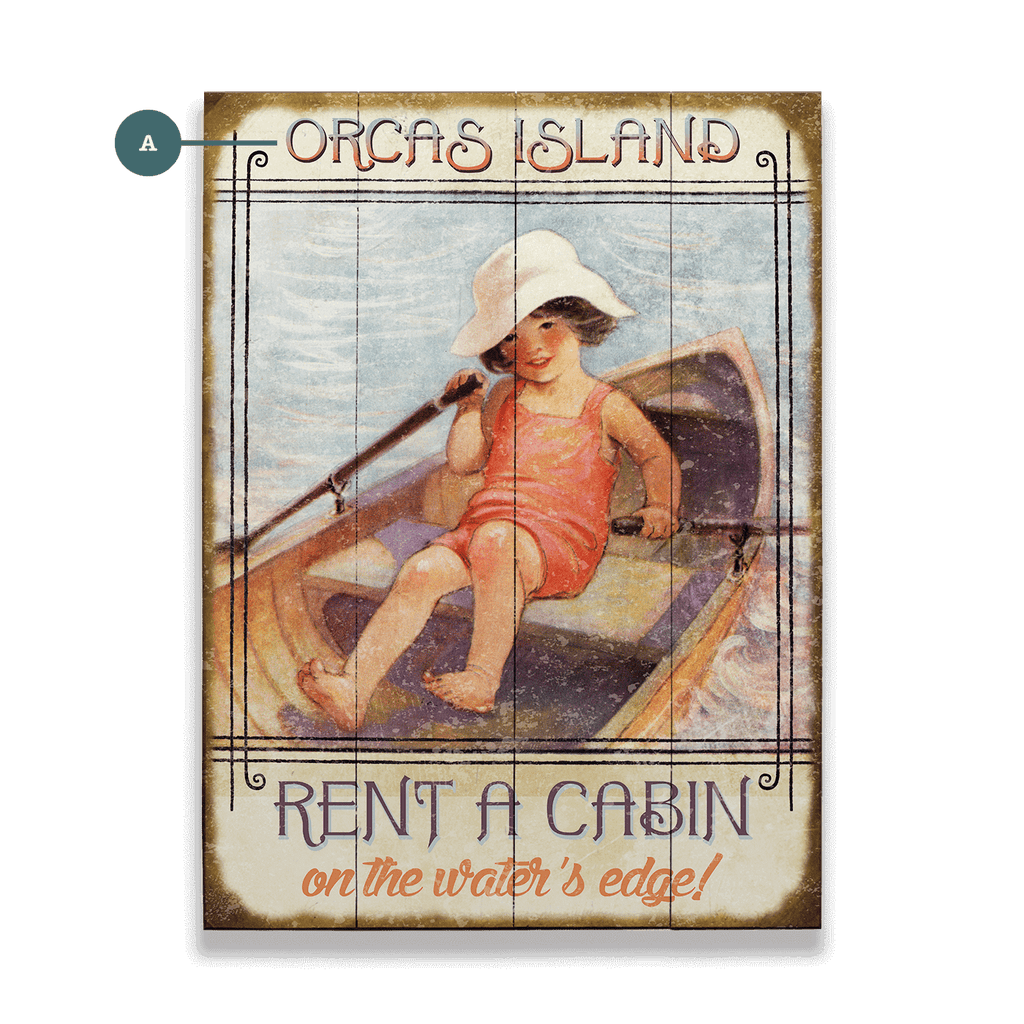 Rent a Cabin on the Water's Edge - Wood & Metal Wall Art