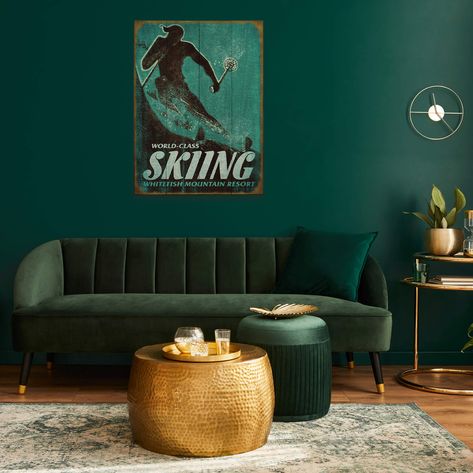 World Class Skiing - Wood & Metal Wall Art