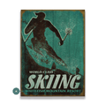 World Class Skiing - Wood & Metal Wall Art